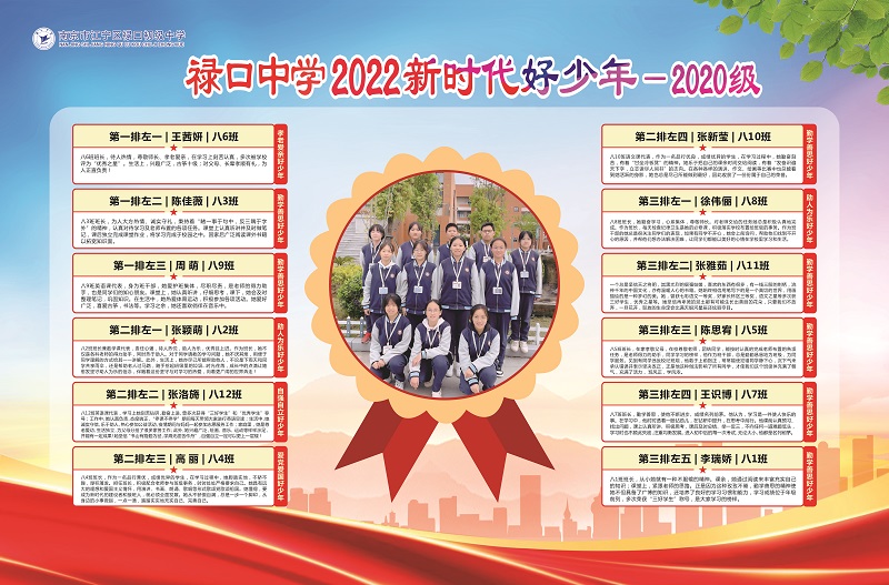 现场图片-2022年4月15日，禄口中学，新时代好少年展板 2020级.jpg